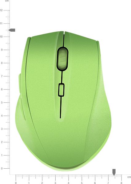 Mouse CALADO Wireless | SL-630007-RRGN - rubber-green USB, Silent