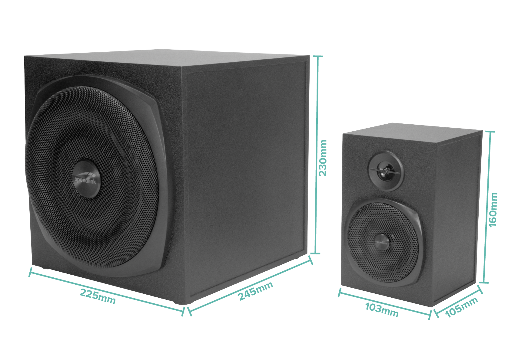 GRAVITY LT 2.1 Subwoofer System, black