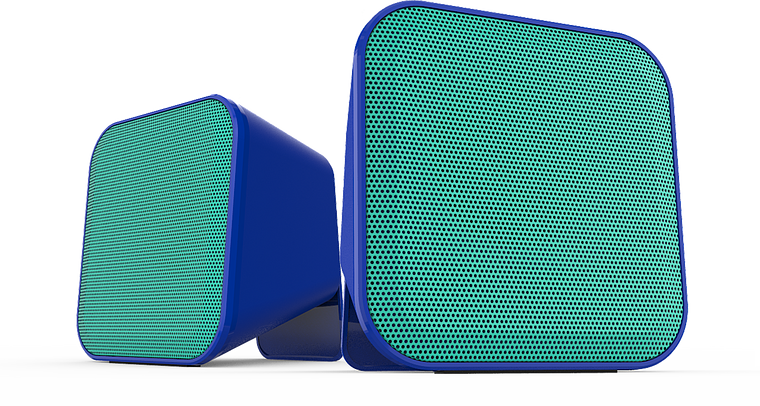 SNAPPY Stereo Speakers, blue-turquoise