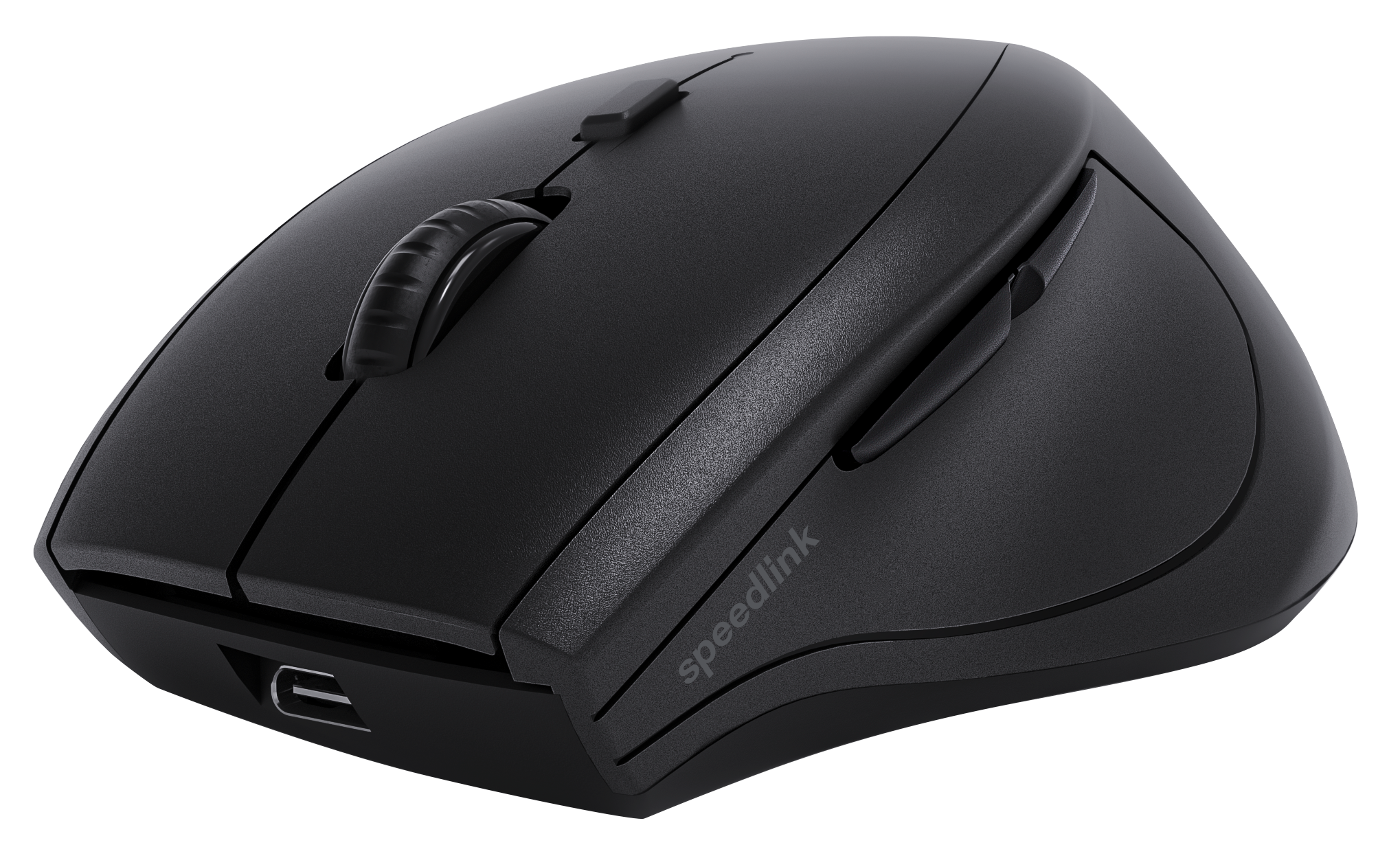 Wireless Mouse, Rechargeable, 6 Buttons, Black