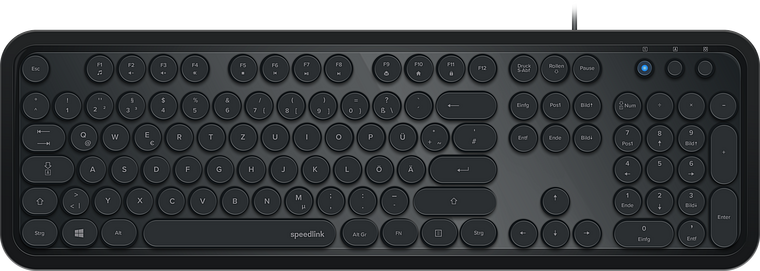 CIRCLE Retro Keyboard, black