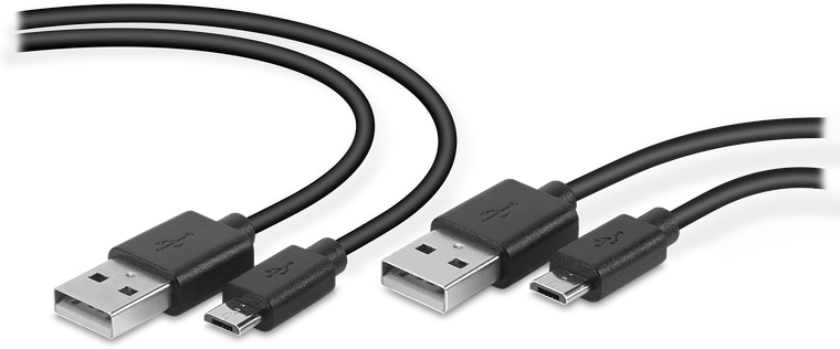 STREAM Play & Charge USB Kabel Set - für PS4, schwarz | SL-450104-BK