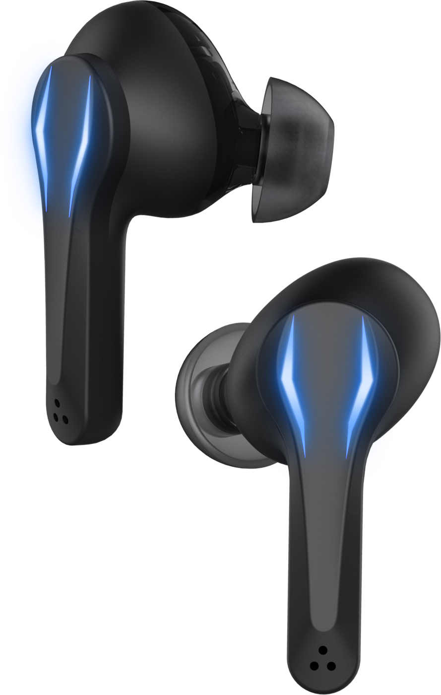 Kopfhörer VIVAS True In-Ear schwarz | beleuchtet, Gaming kabellos LED SL-860200-BK