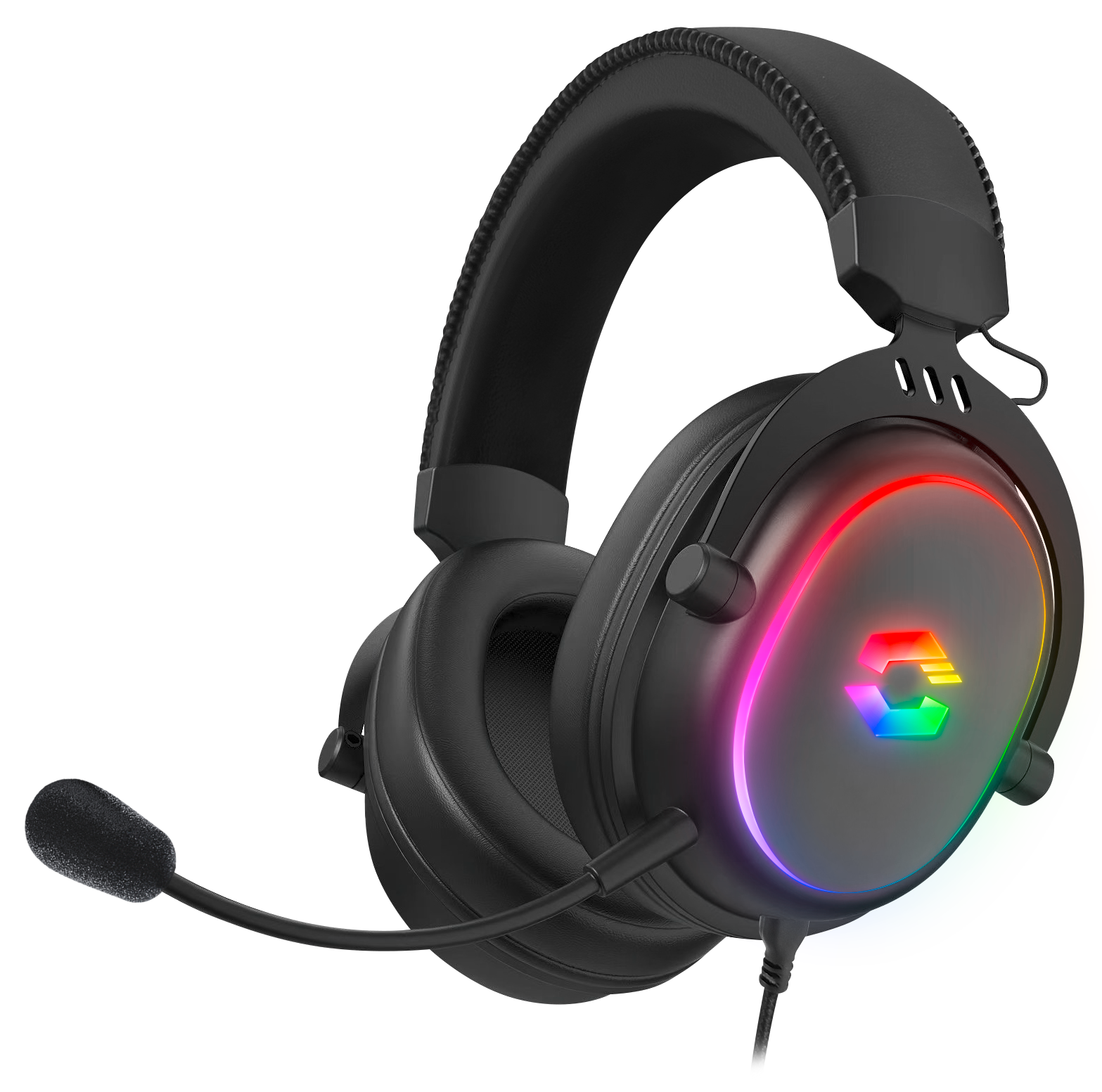 CONUX RGB Stereo Gaming Headset - for PC/PS5/PS4/ Xbox Series X/S/Switch/OLED/Lite , black