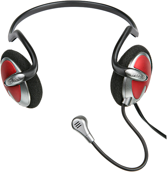 Picus Stereo PC Backheadset, red