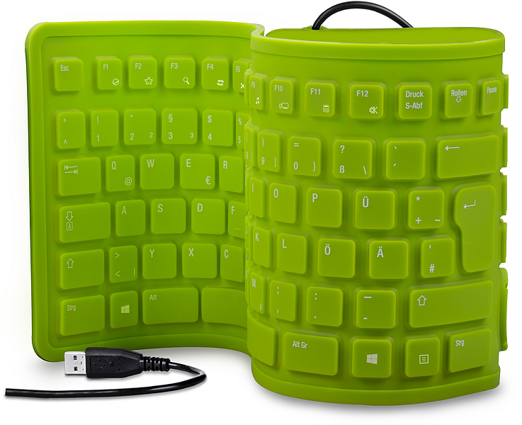 RUGG Flexible Silicone Keyboard, green