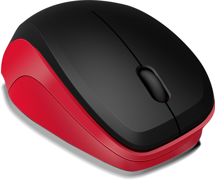 LEDGY Mouse - wireless, black-red