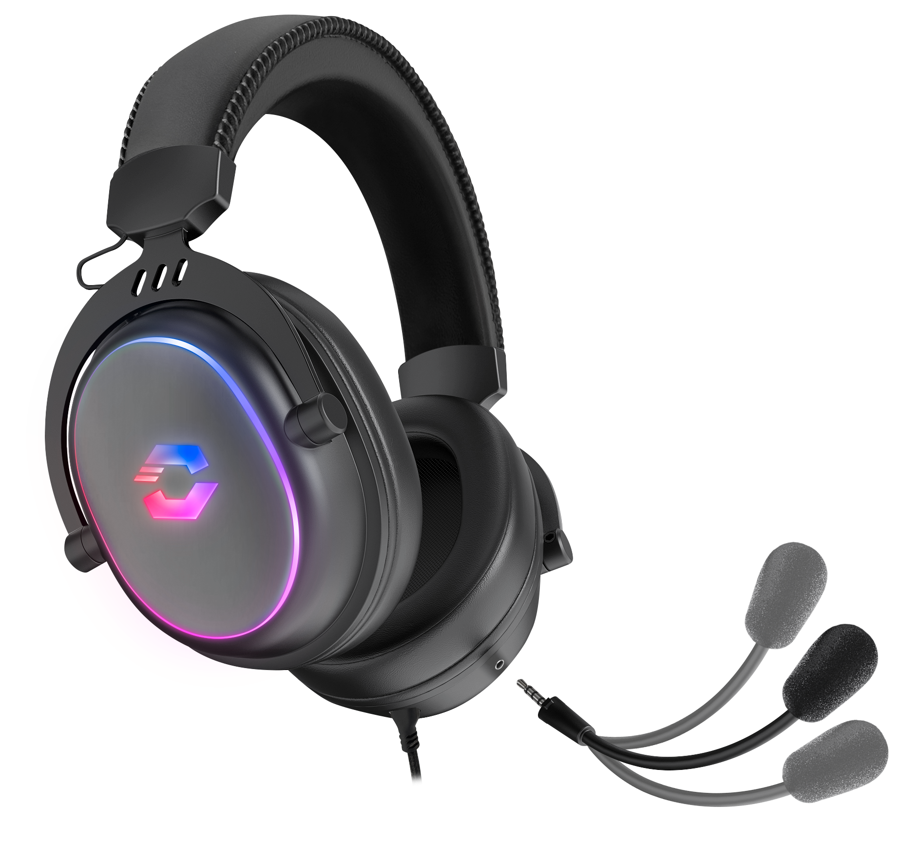 CONUX RGB Stereo Gaming Headset - for PC/PS5/PS4/ Xbox Series X/S/Switch/OLED/Lite , black