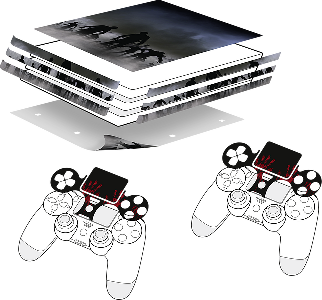 Sticker for PS4 PRO & Controller, Zombie