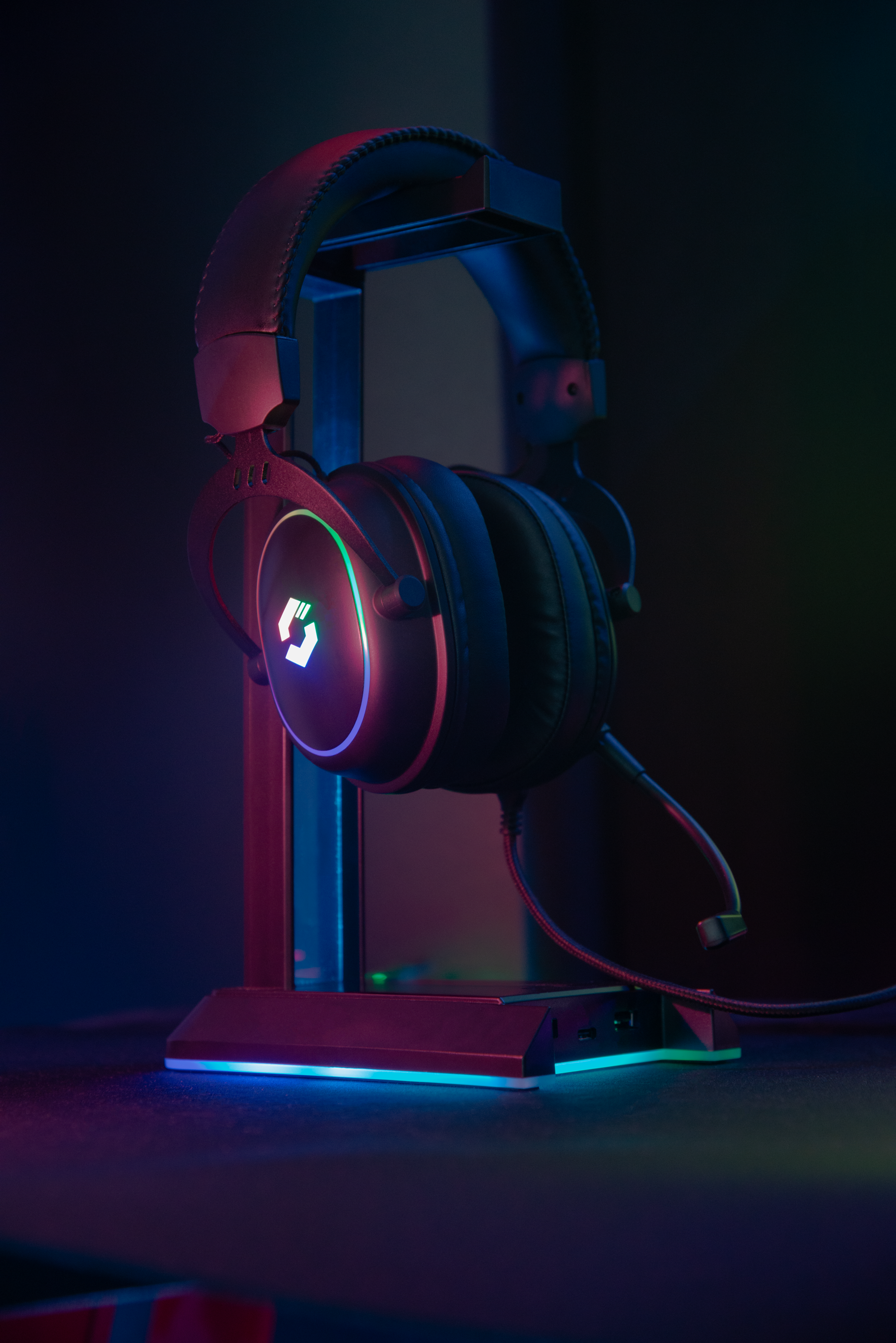 CONUX RGB Stereo Gaming Headset - für PC/PS5/PS4/ Xbox Series X/S/Switch/OLED/Lite , schwarz