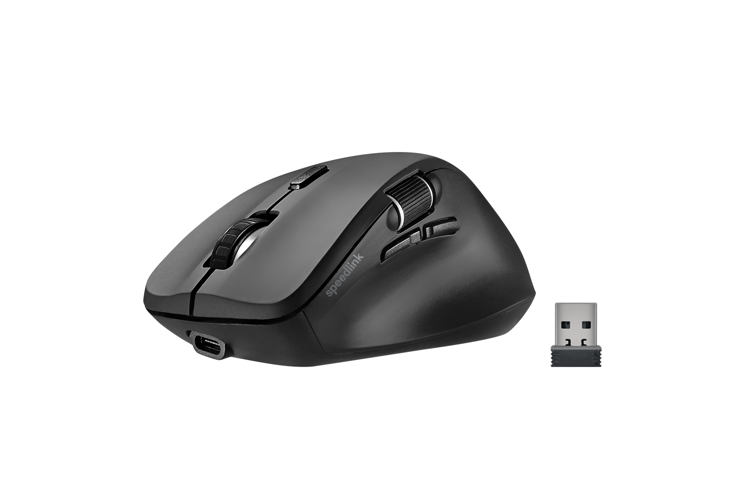 LIBERA Rechargeable Mouse, wireless, bluetooth, silent, rubber-black |  SL-630021-RRBK