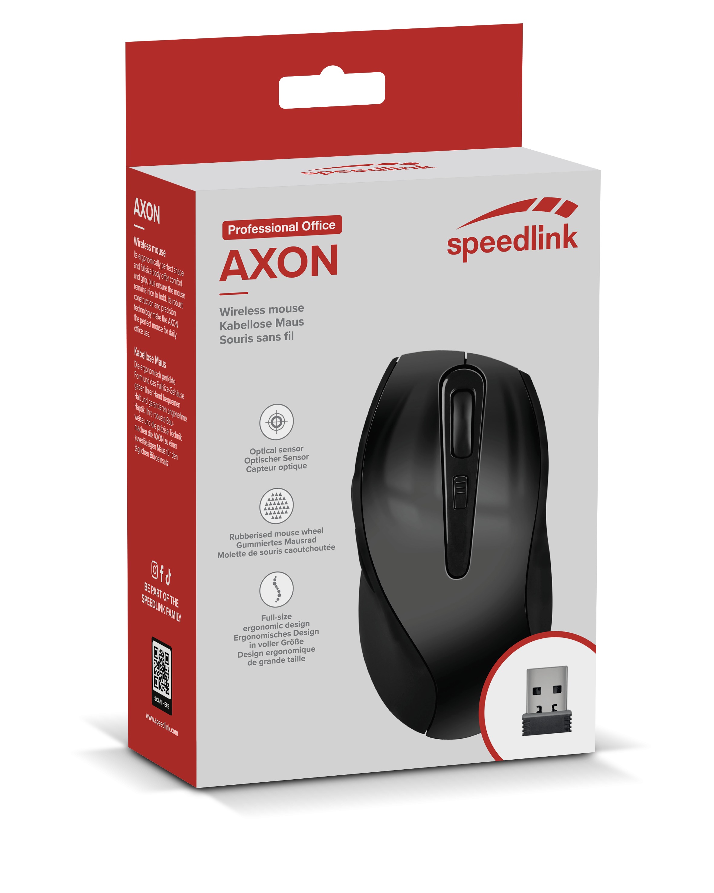 AXON Desktop - | Mouse Wireless, dark SL-630004-BK grey