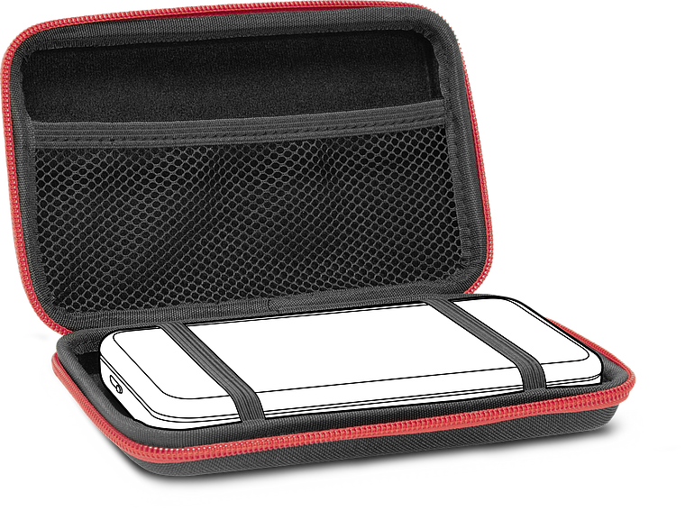 CADDY Padded Storage Case - for N2DS XL, red