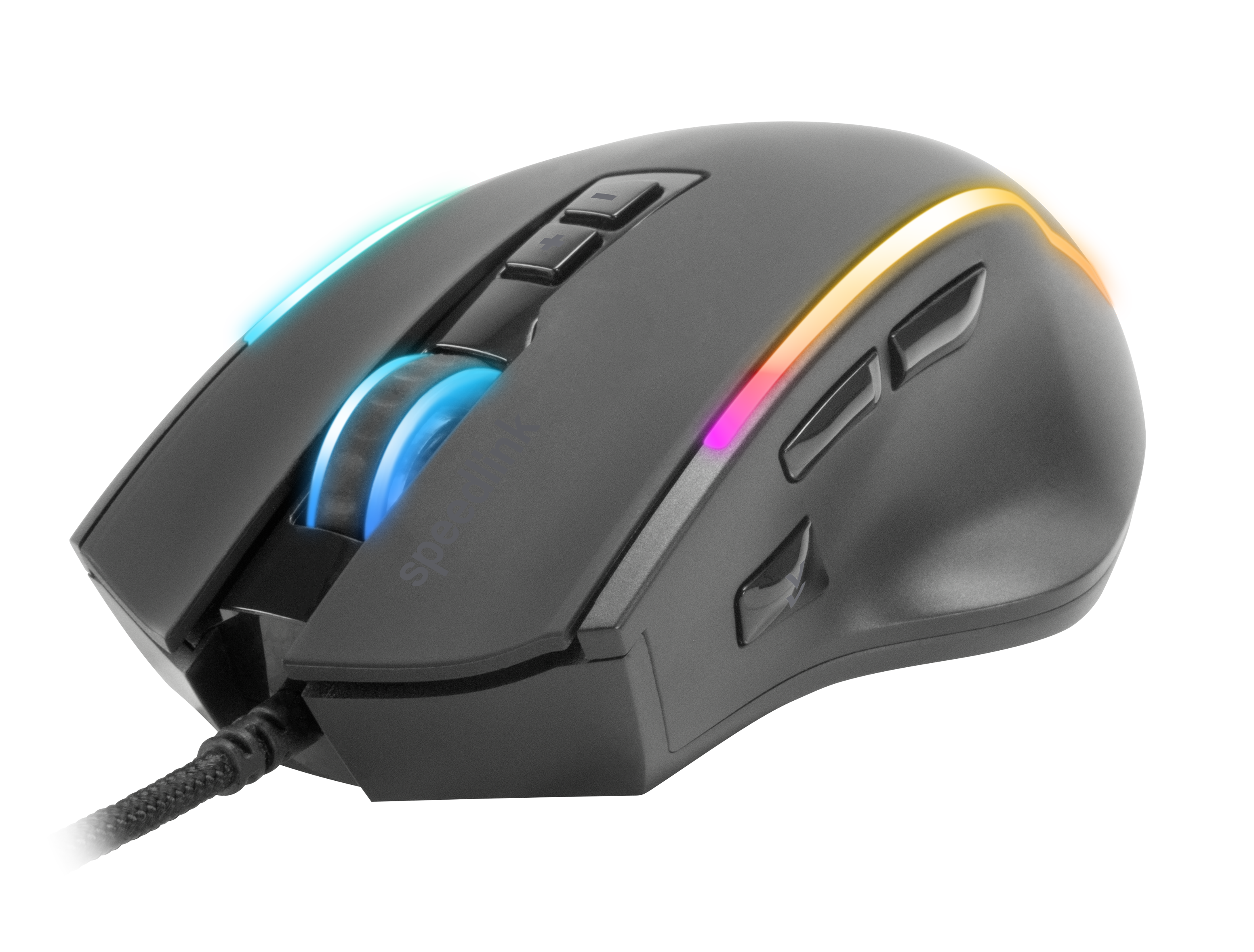 DECUS NX RGB Gaming Maus, schwarz gummiert