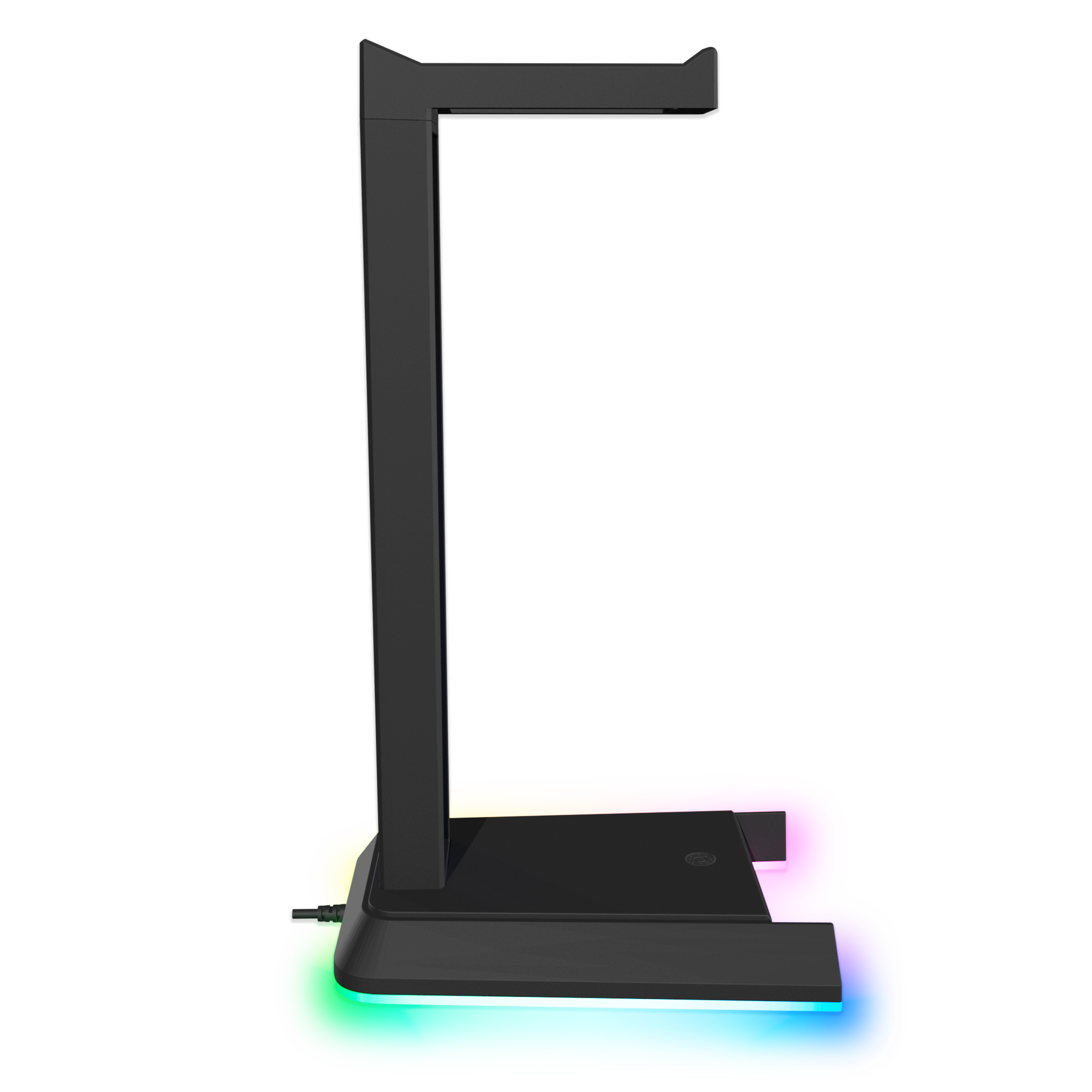 EXCELLO NX RGB Headset Stand, USB 2.0 Hub, black
