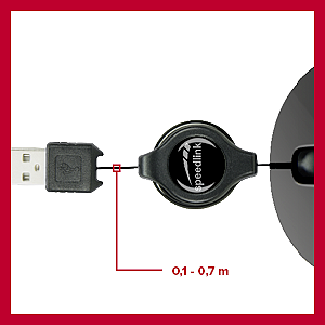 BEENIE Mobile Maus - USB, kabelgebunden SL-610012-BK | schwarz
