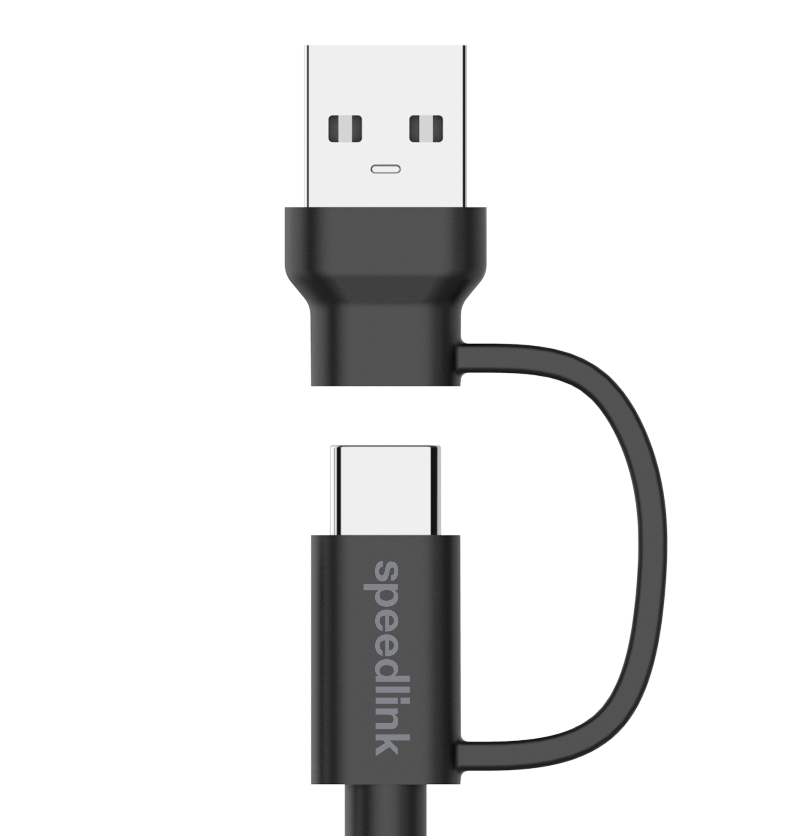 STREAM Play & Charge USB-C/A auf USB-C Kabel Set, schwarz