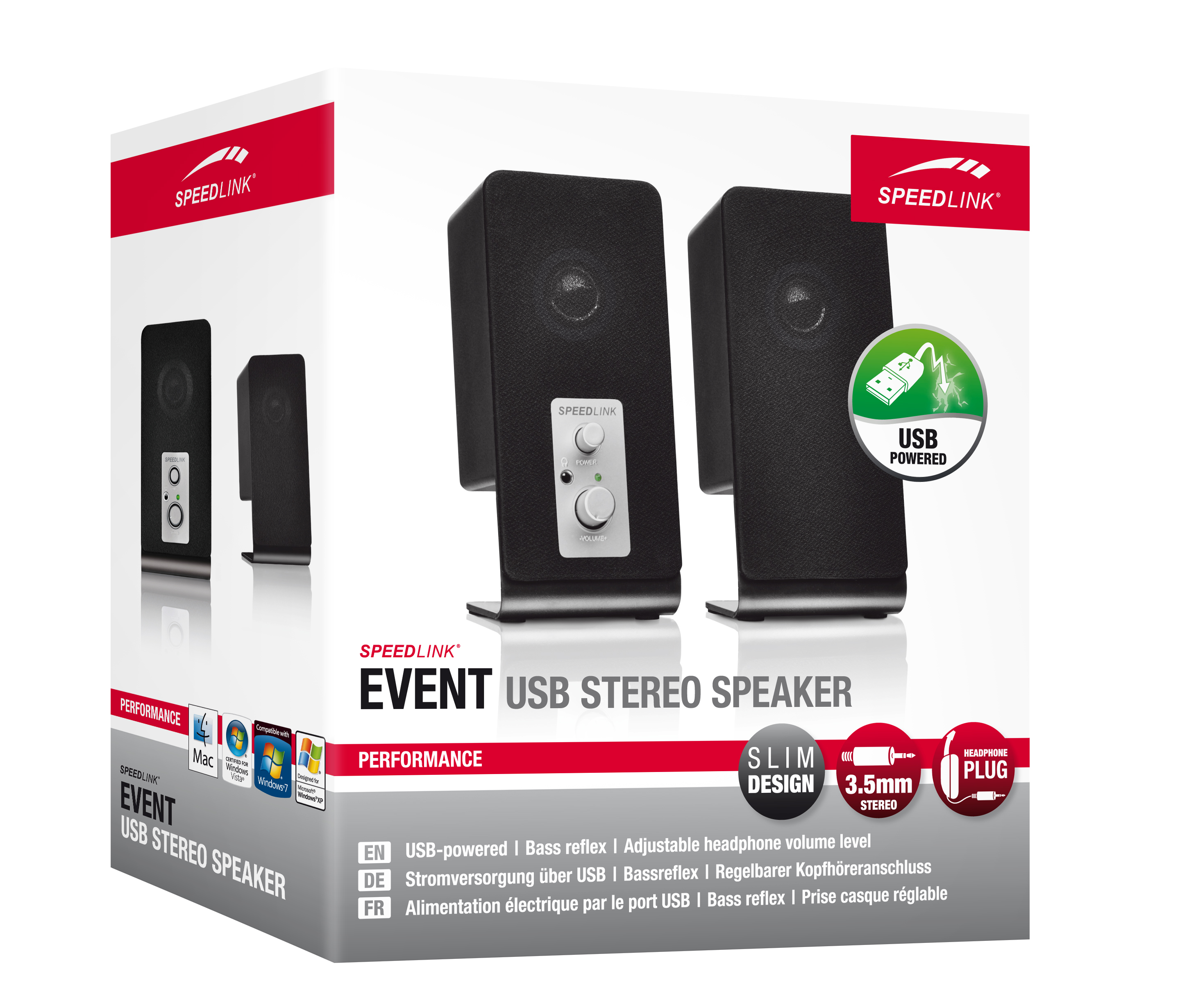 PC Speaker, USB EVENT SL-8005-SBK | Stereo black