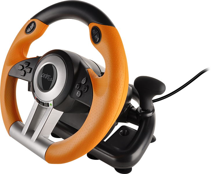 DRIFT O.Z. Racing Wheel - for PS3, black-orange